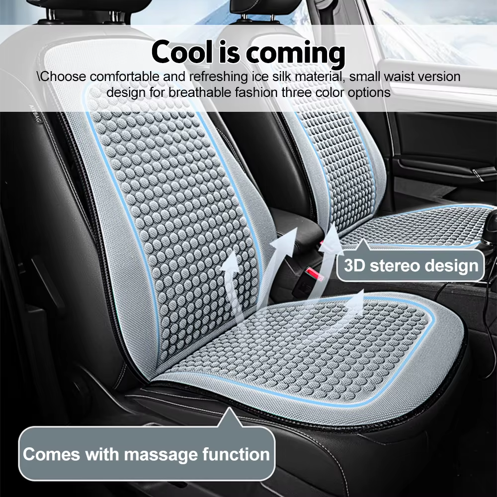 Car Cushion Summer Cool Cushion Ice Silk Seat Cover Car Cushion Seasonal Universal Cool Cushion