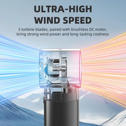 Handheld Small Fan Turbine Spray Mini Fan Water Replenishing Outdoor Camping Dormitory Household Portable USB Summer Cooling