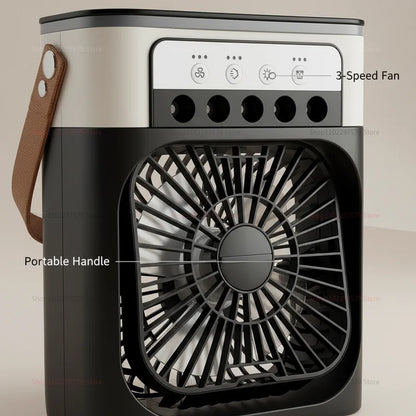 3 in 1 Fan Air Conditioner Household Mini Air Cooler LED Night Light Portable Humidifier Air Adjustment Fan Office Home Fan