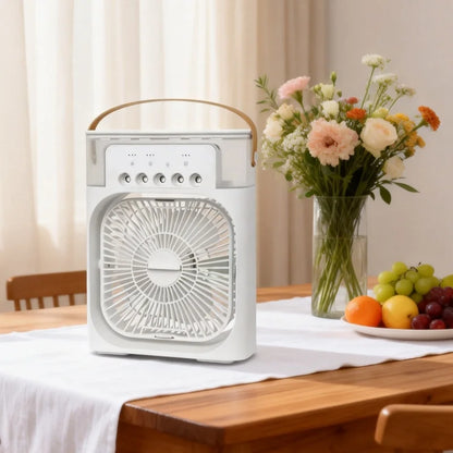3 in 1 Fan Air Conditioner Household Mini Air Cooler LED Night Light Portable Humidifier Air Adjustment Fan Office Home Fan